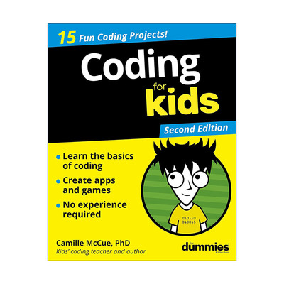 英文原版 Coding for Kids for Dummies 儿童编码 第2版 达人迷 入门参考书系列 英文版 进口英语原版书籍