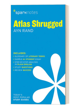 文学导读系列 阿特拉斯耸耸肩 Atlas Shrugged SparkNotes Literature Guide 英文原版中学教辅 进口英语书籍
