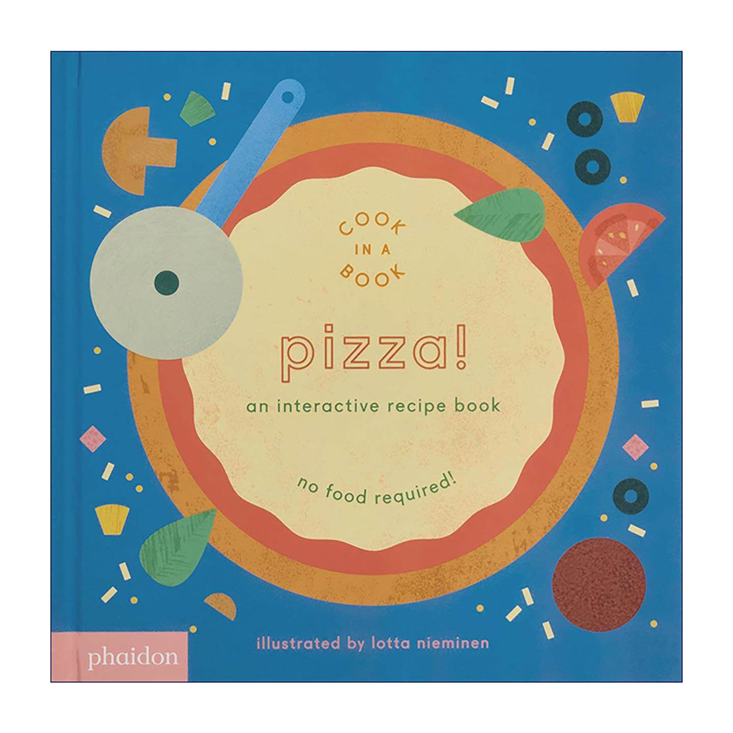 英文原版 Pizza 披萨 儿童互动食谱书 大开本儿童感官启蒙 动手能力 色彩认知 纽约艺术家Lotta Nieminen 英文版 进口英语原版书籍