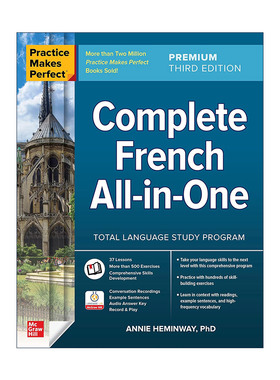 英文原版 Practice Makes Perfect Complete French All-in-One 孰能生巧 法语一本通 第3版 英文版 进口英语原版书籍