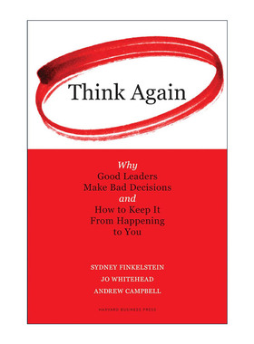 英文原版 Think Again 避开错误决策的4个陷阱 领导学 哈佛商业评论 Sydney Finkelstein 精装 英文版 进口英语原版书籍