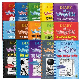 英文原版 Diary of a Wimpy Kid 小屁孩日记1-15 英语幽默儿童漫画章节桥梁书 儿童文学小说 英文版 进口英语原版书籍