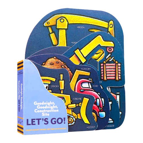 晚安建筑工地 造型纸板书 Goodnight Goodnight Construction Site Let's Go 英文原版绘本 儿童英语启蒙图画故事书 英文版进口书