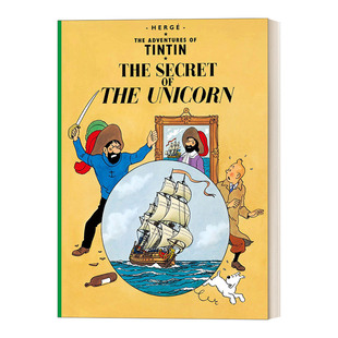 丁丁历险记之独角兽号的秘密 英版 The Secret Of The Unicorn The Adventures Of Tintin 英文原版儿童漫画 进口英语书籍