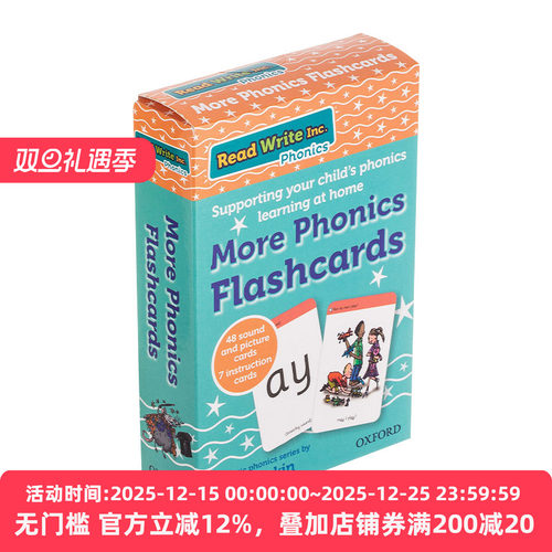 英文原版 Read Write Inc. Home Learning Phonics More Phonics Flashcards 牛津自然拼读闪卡音节练习 英文版 进口英语原版书籍