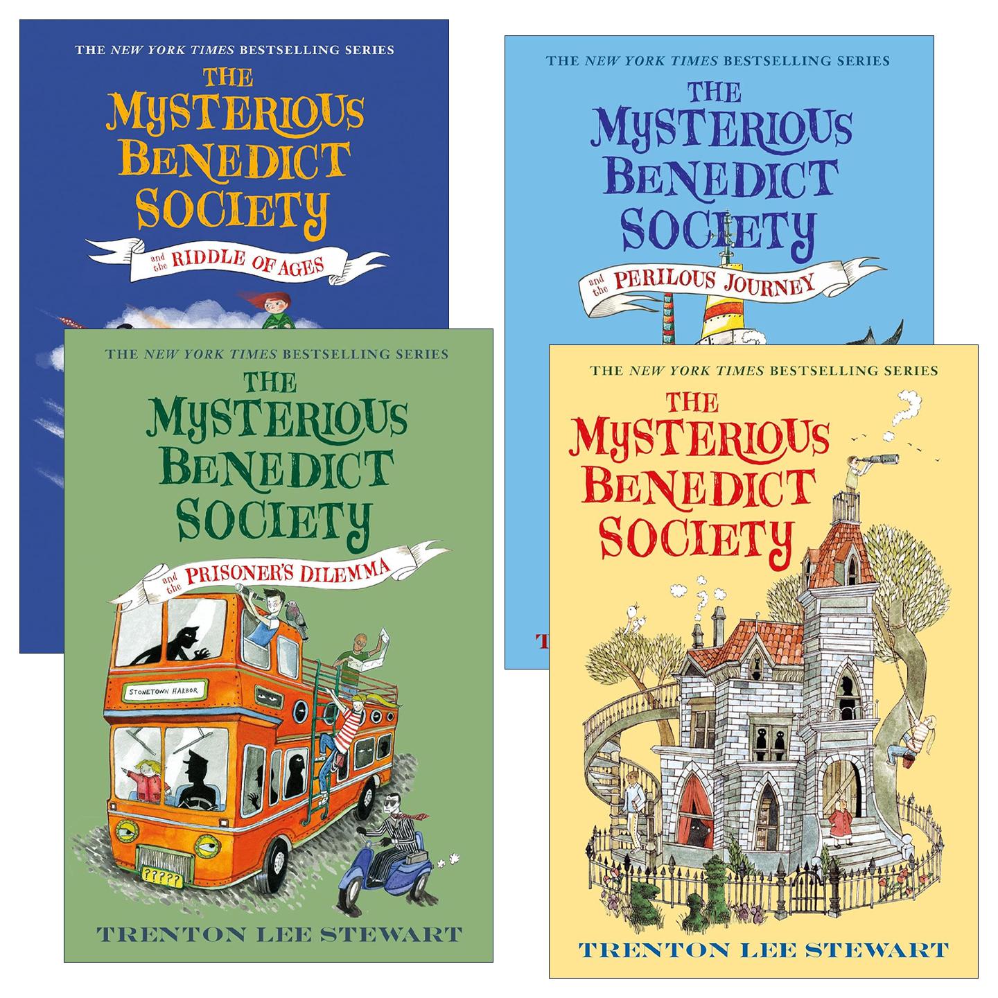 英文原版 The Mysterious Benedict Society 天才神秘会社系列1-4册 英文版 进口英语原版书籍