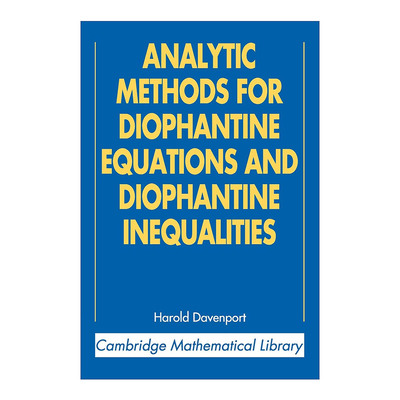 英文原版 Analytic Methods for Diophantine Equations and Diophantine Inequalities 丢番图方程与丢番图不等式分析方法 进口