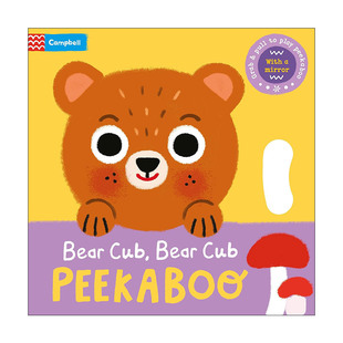 PEEKABOO 小熊躲猫猫 进口英语原版 Bear 书籍 英文版 Cub 启蒙认知互动纸板书 英文原版 儿童趣味抽拉机关书