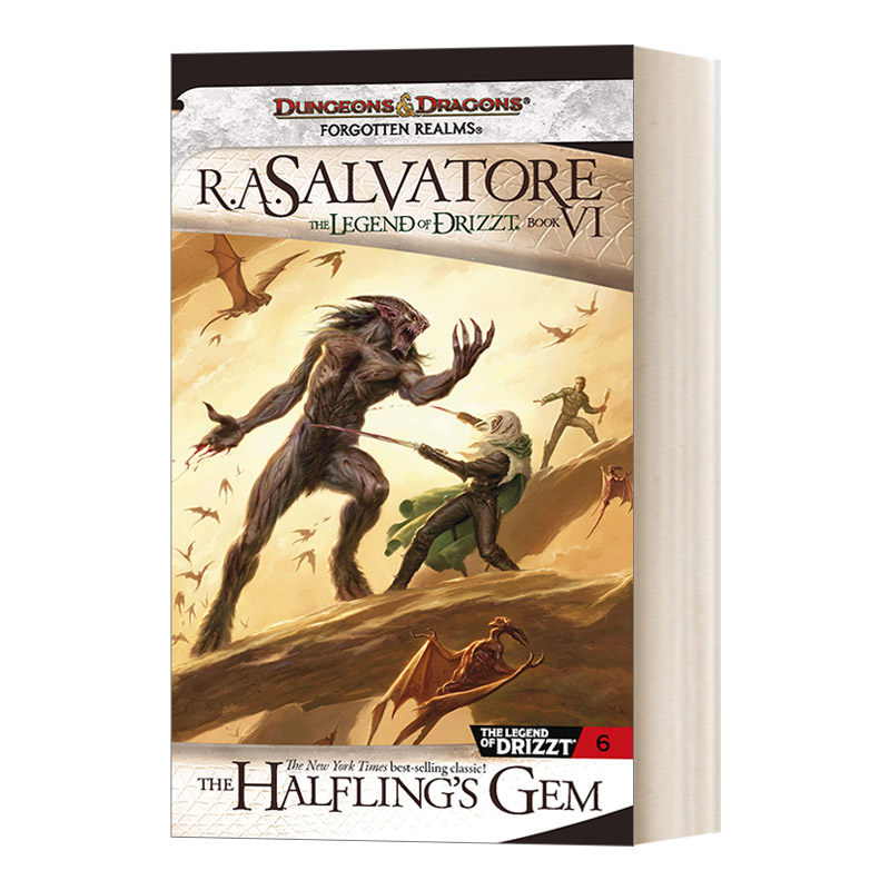 龙与地下城 崔斯特传奇 冰风谷三部曲3 半身人的魔坠 The Halfling's Gem Legend of Drizzt 英文原版奇幻小说 进口英语书籍