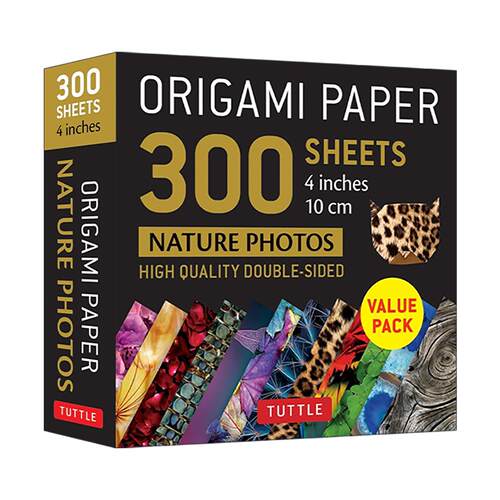 英文原版 Origami Paper 300 Sheets Nature Photo Patterns 4