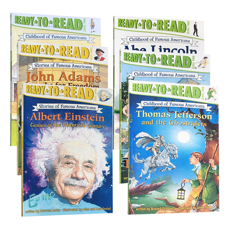 准备阅读系列1阶 美国著名人物6册套装 Childhood of Famous Americans Ready to Read 1 英文原版进口儿童英语启蒙故事绘本