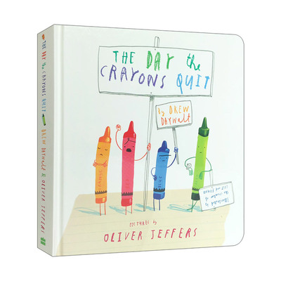 英文原版绘本 The Day the Crayons Quit 小蜡笔大罢工 纸板书 英文版 进口英语原版书籍