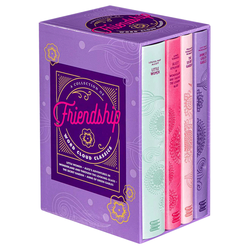Friendship Word Cloud Boxed Set 经典友谊文学合集 云经典 小妇人 秘密花园 绿山墙的安妮 爱丽丝奇遇记 英文原版小说读物