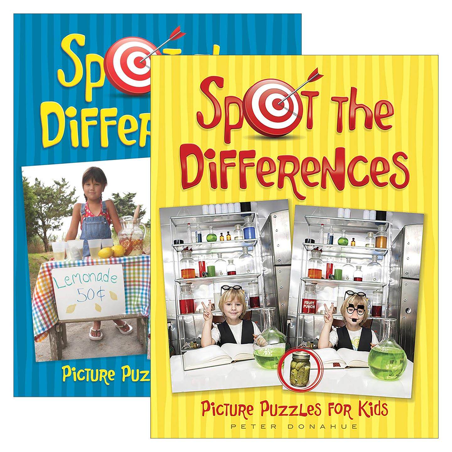 英文原版 Spot the Differences Picture Puzzles for Kids Book儿童找不同谜题集2册 益智游戏活动书 锻炼观察力 大家来找茬 进口