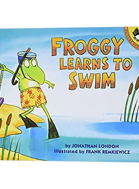 小青蛙弗洛格学游泳 Froggy Learns To Swim  大开 英文原版儿童绘本 吴敏兰书单推荐 儿童家庭教养教育 进口英语书籍