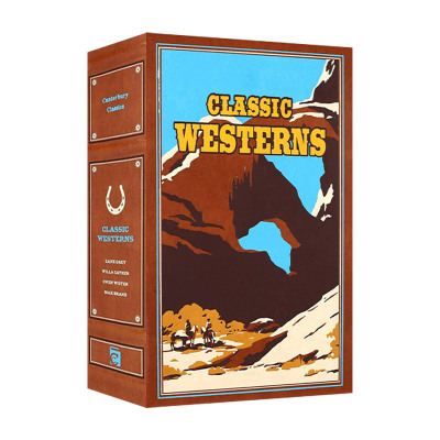 英文原版 Classic Westerns 经典西部小说六本合集 弗吉尼亚人 开拓者 独行侠 神秘骑士 枪手的推算 无名 皮革精装经典