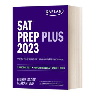 2023 Tests SAT Plus 卡普兰SAT备考2023 书籍 英文原版 Video Prep Strategies Proven Practice 进口英语原版 Online