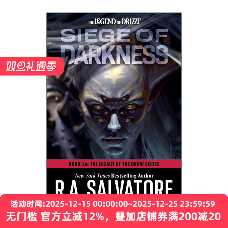 英文原版 Dungeons & Dragons Siege of Darkness The Legacy of the Drow 03 龙与地下城  R.A. Salvatore 进口英语原版书籍