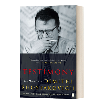见证 肖斯塔科维奇回忆录 Testimony Testimony Dmitri Dmitrievich Shostakovich  豆瓣高分 英文原版人物传记读物 进口英语书籍
