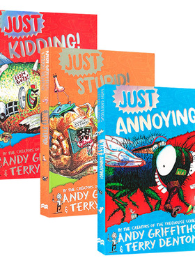 Just Annoying/Just Kidding/Just Stupid 儿童搞笑幽默章节故事书3册 英文原版儿童读物 进口英语书籍