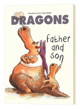 小龙喷喷和爸爸 英文原版儿童英语启蒙绘本 Dragons Father and Son 爸爸和孩子共同成长 英文版故事书 进口原版书籍