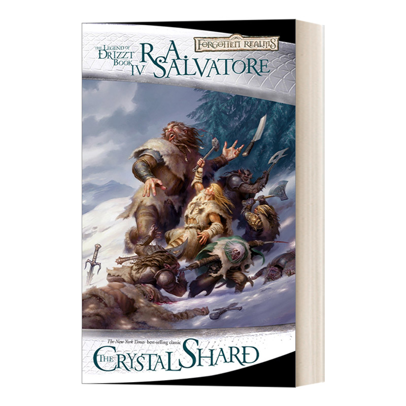 The Crystal Shard Legend of Drizzt Icewind Dale Trilogy Book 1龙与地下城崔斯特传奇冰风谷三部曲1碎魔晶英文原版小说-封面