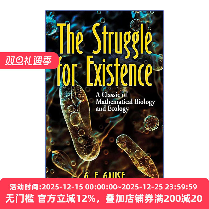英文原版 The Struggle for Existence 为生存而奋斗 经典数学生物学与生态学 生命科学 G. F. Gause 英文版 进口英语原版书籍
