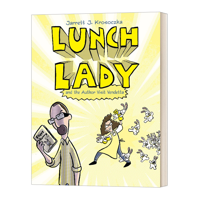 食堂阿姨3 热血漫画 Lunch Lady and the Author Visit Vendetta 英文原版儿童文学爆笑幽默故事漫画书 进口英语书籍