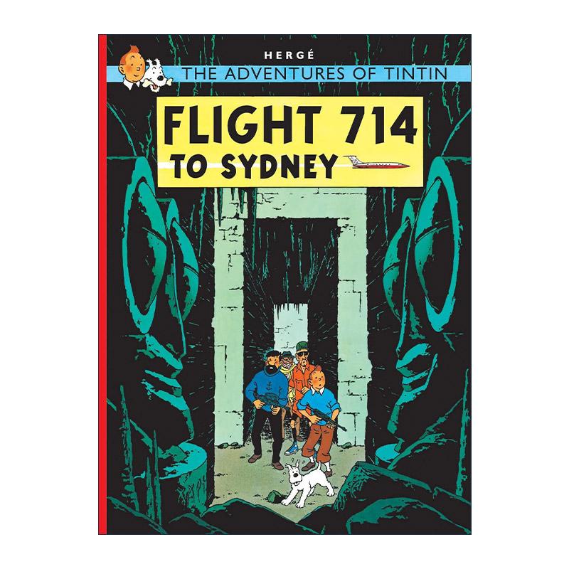 英文原版 The Adventures of Tintin Flight 714 to Sydney 丁丁历险记之714航班 儿童精装漫画 英文版 进口英语原版书籍