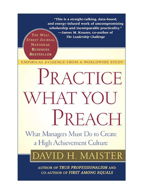 英文原版 Practice What You Preach 企业文化获利报告 哈佛商学院教授David H. Maister英文版 进口英语原版书籍