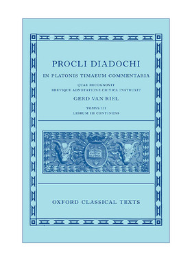 Proclus: Commentary on Timaeus Book 3 普罗克鲁斯 论柏拉图蒂迈欧篇 卷三 精装 英文原版哲学读物 进口英语书籍