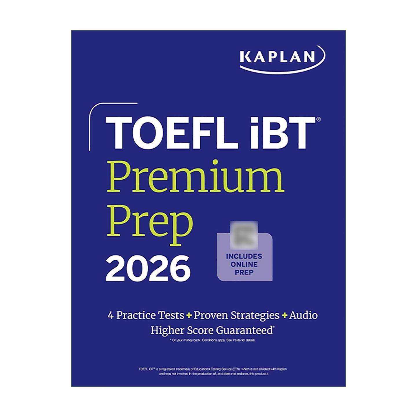 英文原版 TOEFL iBT Premium Plus 2026 卡普兰 托福备考 英文版 进口英语原版书籍图片