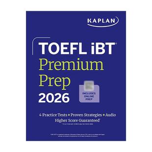 英文原版 TOEFL iBT Premium Plus 2026 卡普兰 托福备考 英文版 进口英语原版书籍