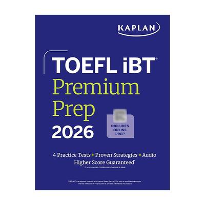 英文原版 TOEFL iBT Premium Plus 2026 卡普兰 托福备考 英文版 进口英语原版书籍