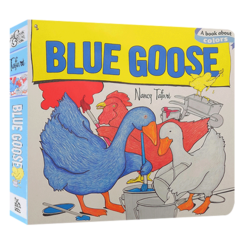 蓝色的鹅 纸板书 Blue Goose 英文原版幼儿启蒙颜色认知绘本 晚安故事图画书 凯迪克大奖作家 Nancy Tafuri 进口英语书籍