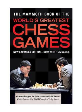 英文原版 The Mammoth Book of the World's Greatest Chess Games 猛犸象世界国际象棋游戏大全 Graham Burgess 进口英语原版书籍