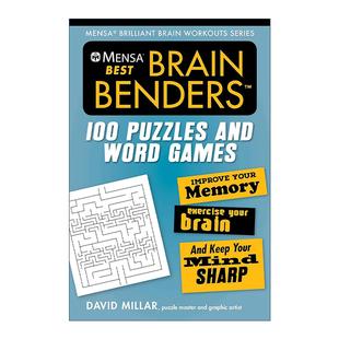 逻辑游戏和谜题 Mensa 门萨 英文原版 提高记忆力 进口英语原版 Brain 英文版 Best 书籍 Benders 激发大脑 100种很优秀