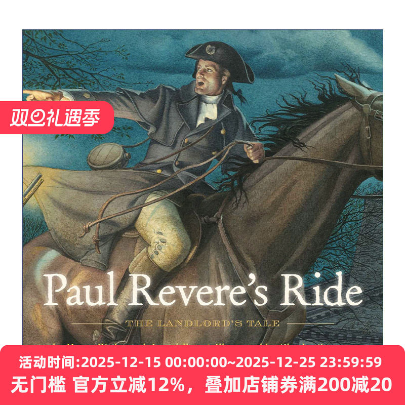 英文原版 Paul Revere's Ride 保罗里维的午夜之旅 儿童经典故事 复古风插画版系列 插画师Charles Santore 精装 英文版进口书籍