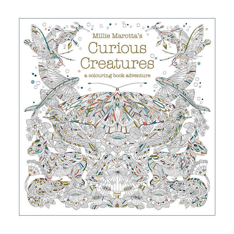 英文原版 Millie Marotta's Curious Creatures 米莉·马洛塔的奇妙生物 探索自然之美的手绘涂色书 英文版 进口英语原版书籍