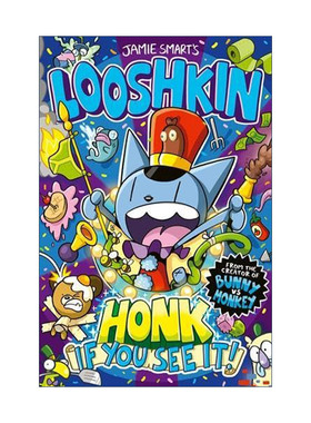 英文原版 Looshkin Honk If You See It 世界上疯狂的猫鲁什金 看见了就鸣笛 Jamie Smart畅销儿童幽默漫画 进口英语原版书籍