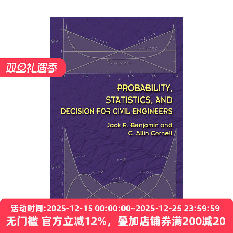 英文原版 Probability  Statistics  and Decision for Civil Engineers 土木工程师的概率 统计与决策 英文版 进口英语书籍
