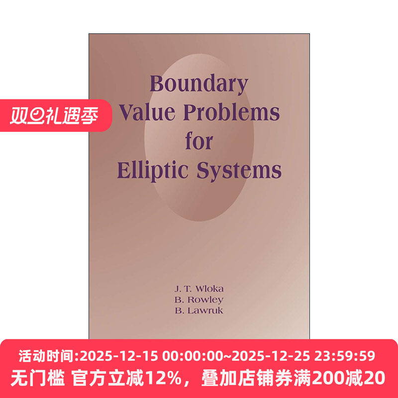 英文原版 Boundary Value Problems for Elliptic Systems 椭圆系统的边界值问题 J.T.Wloka 英文版 进口英语原版书籍