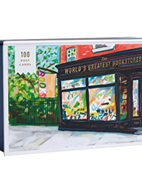 世界上伟大的书店 手绘明信片 100张 World's Greatest Bookstores 英文原版艺术读物 进口英语书籍