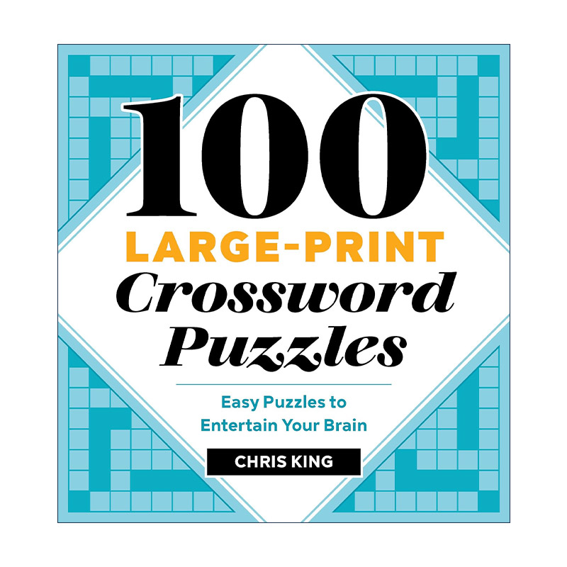 英文原版 100 Large-Print Crossword Puzzles 100个大字体填字游戏 文字谜题 益智娱乐 英文版 进口英语原版书籍