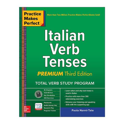 原版 Practice Makes Perfect Italian Verb Tenses 熟能生巧 意大利语动词时态 第3版 进口原版书籍