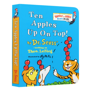 苏斯博士 英语绘本书籍 Apples 儿童纸板书 英文原版 学会数数 Top Ten 头顶十个苹果