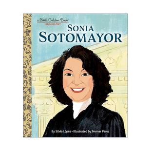英文原版 小金書 Book Little 英文版 索尼婭·索托馬約爾傳記 Sotomayor 美國女性大法官 蘭登書屋精裝 Biographies Sonia Golden