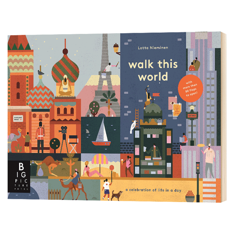 走遍全世界 Walk This World 英文原版儿童英语启蒙纸板翻翻书 精装 英文版进口原版书籍