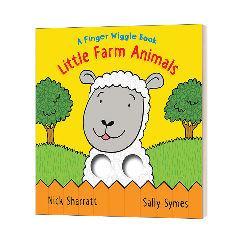 英文原版 Little Farm Animals A Finger Wiggle Book 小农场动物 儿童绘本 纸板书 插画师Nick Sharratt 英文版 进口英语原版书籍