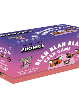 英文原版 Mrs Wordsmith Phonics Blah Blah Blah Card Game 沃德史密斯夫人 自然拼读卡片游戏 盒装 4-7岁 英文版 进口英语原版书